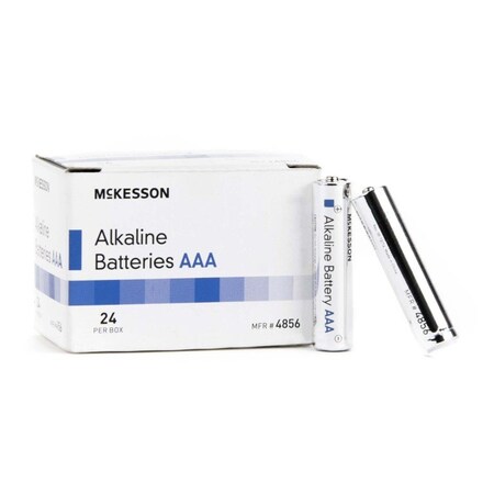 Mckesson Alkaline Battery, AAA Cell, 24PK 4856